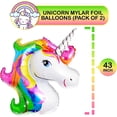thumbnail image 4 of Globos De Unicornio Arcoíris De 100 Cm Para Otra Decoración De Jardín - Paquete De 3 - Lindos Globos De Unicornio Independientes De 55 Cm Para Decoraciones De Cumpleaños De Niñas, 4 of 5