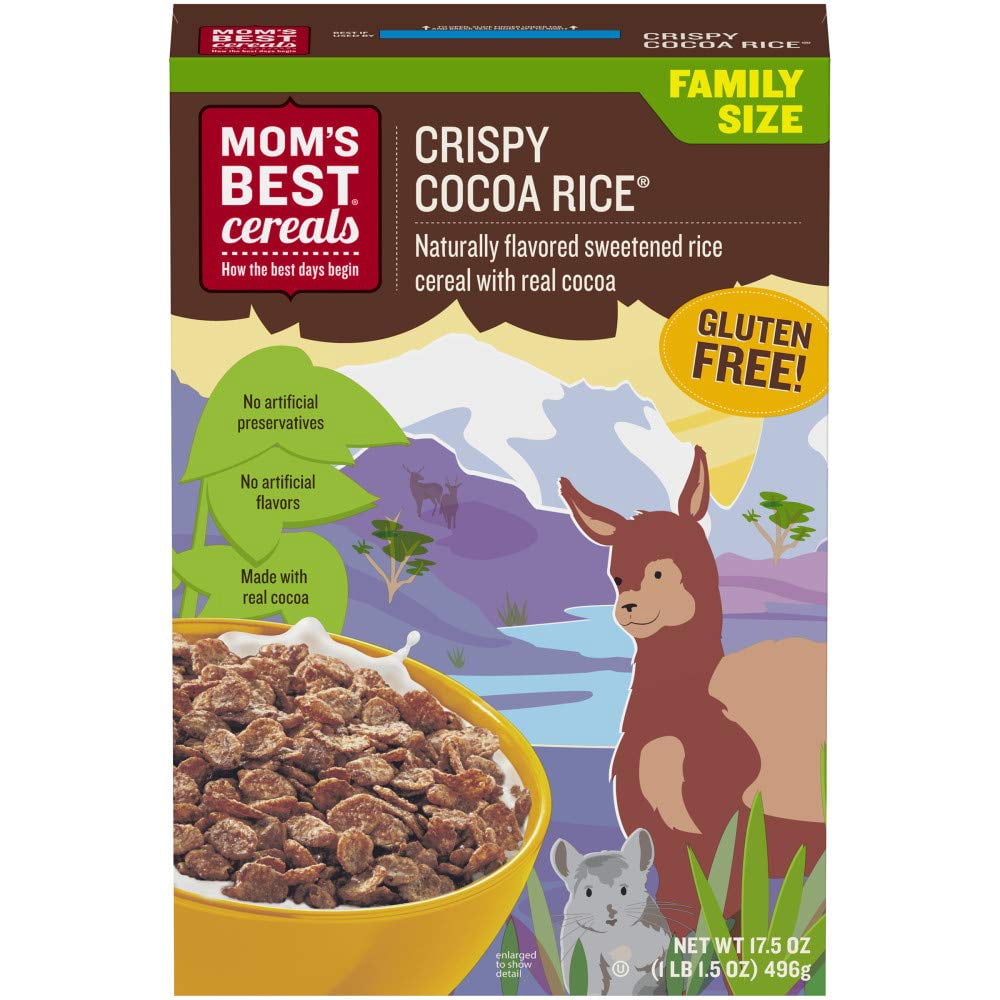 Mom's Best, Rice Cereals, Kosher, Crispy Cocoa Rice, 17.5 Oz, 14 Ct