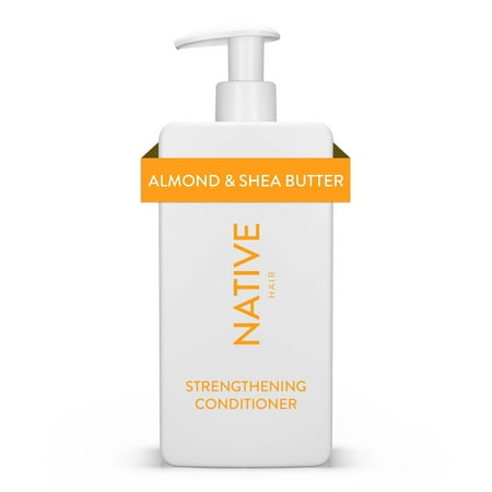 Native Vegan Strengthening Conditioner with Almond & Shea butter, Clean, Sulfate, Paraben and Silicone Free - 16.5 fl oz