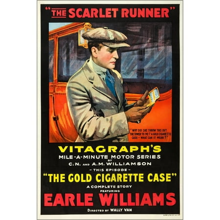 24"x36" Gallery Poster, The Scarlet Runner - Gold Cigarette Case 1916 poster