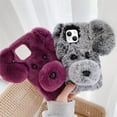 thumbnail image 5 of Compatible with iPhone 15 Plus Case Cute Cartoon Dog Plush Fluffy Case Girls 3D Kawaii Design Soft TPU Shockproof Cover Fuzzy Furry Winter Rabbit Hair Warm Case for Women Girls Girly Purple, 5 of 13