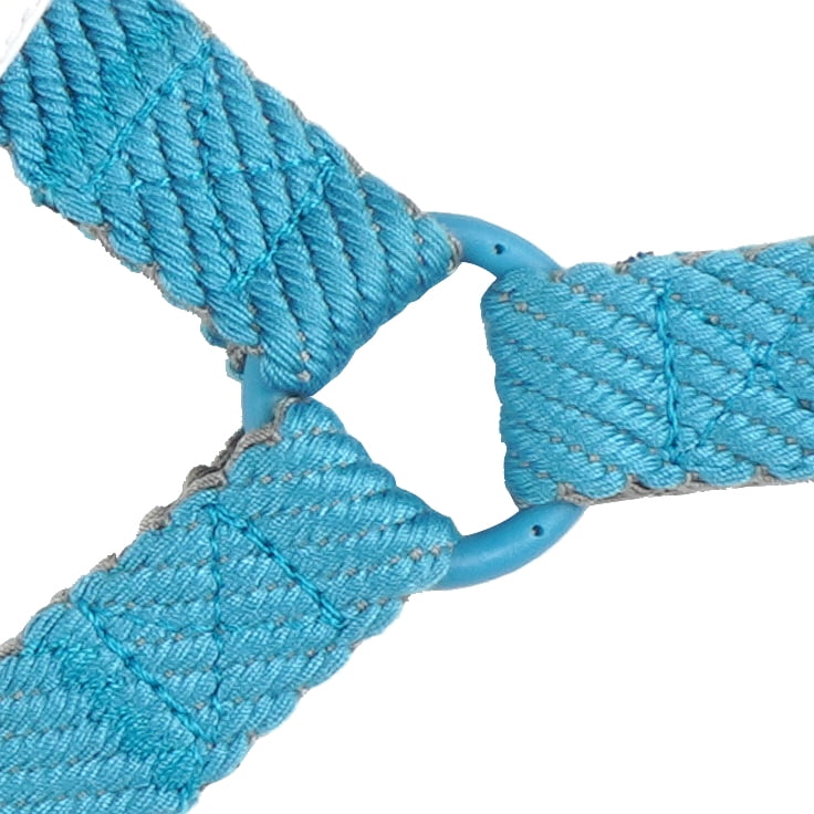 AtPet Limitation Cotton Webbing Quick Fit Adjustable Solid Color Step In Dog Harness, Small, Blue