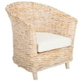 thumbnail image 2 of SAFAVIEH Omni Nautical Rattan Barrel Chair, Natural White Wash, 2 of 10