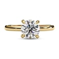 thumbnail image 2 of Solitaire Engagement Rings for Women | Center 6.8MM Round Cut Lab Created Moissanite Wedding Promise Rings for Her in 10K Solid Yellow Gold, Ring Size 10, 2 of 6