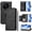 Black, variant on For TCL 50 XL 5G 6.78-inch Wallet Case for Women Men Multi-Card Slots Zipper Wallet Leather Phone Case,Black,For TCL 50 XL 5G