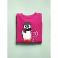 thumbnail image 3 of Penguin Varsity P - Cozy Mascot Emoji Graphic Women's Sweatshirt, 3 of 4