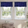 thumbnail image 2 of LALILO Kitchen Curtain Valance With Waves Floral Hair Fur Rod Pocket Window Curtain 52"x 18" Set of 2, 2 of 5