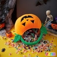 thumbnail image 4 of Joyfy Halloween Bucket Halloween Candy Bags,Pumpkin Basket Plush Trick or Treat Bucket Pumpkin Tote for Kids Toddler Candy Treats,Large Halloween Basket, 4 of 7