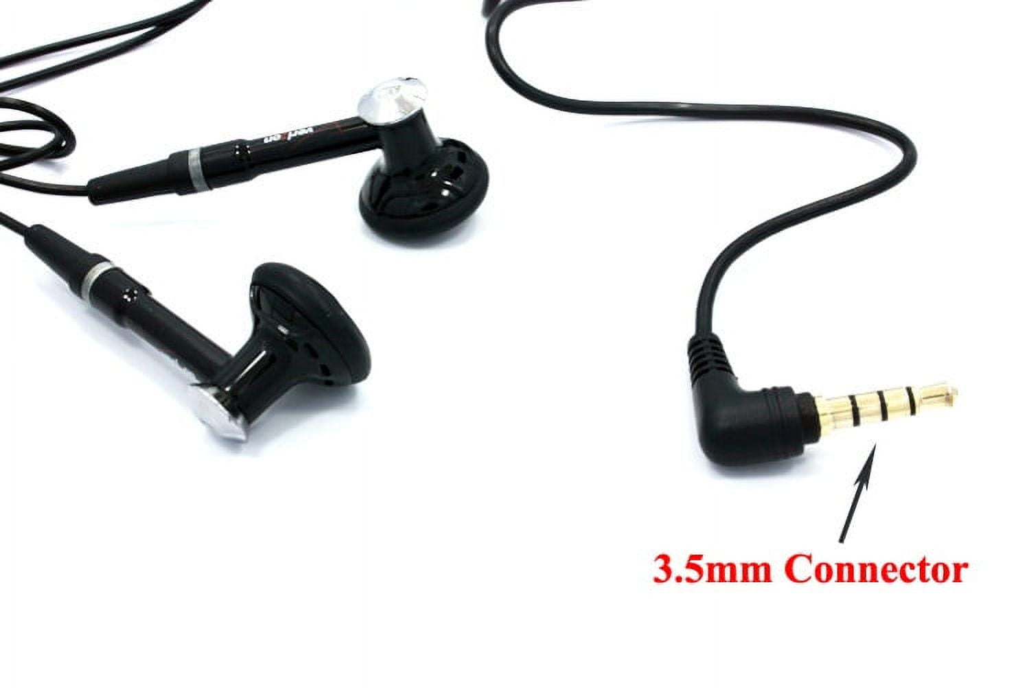 Compatible With Google Pixel 3a XL - Black Leather Carry Case w Headset Verizon Hands-free Earphones Mic