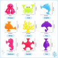 thumbnail image 5 of Bath Toys for Toddlers 1-3 - Suction Sensory Toys - Silicone Ocean Animal Cup Toys - Learning Toys for 3-6 Year Old Boys Girls, 5 of 6