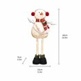 thumbnail image 2 of Vintage Christmas Decor Snowman Figurine with Knit Fabric Design, Rustic Farmhouse Christmas Decor for Home Table Shelf, Holiday Party Gift, 2 of 3