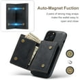 thumbnail image 5 of Detachable Wallet Case for iPhone 13 Pro Max 6.7" 2021, Allytech PU Leather Anti-Scratch Shockproof 2 in 1 Stand Magnetic Snap Business Style Purse Case with 7 Card Slots for iPhone 13 Pro Max, Black, 5 of 6