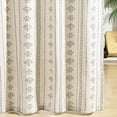 thumbnail image 5 of Alishomtll Boho Farmhouse Curtains Linen Light Filtering Grey Geometric Striped Window Drapes ,52"x63", 2 Panels, 5 of 10