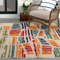 thumbnail image 2 of Loomaknoti Fortune Drusillar 2' x 3' Red Geometric Indoor/Outdoor Accent Rug, 2 of 6