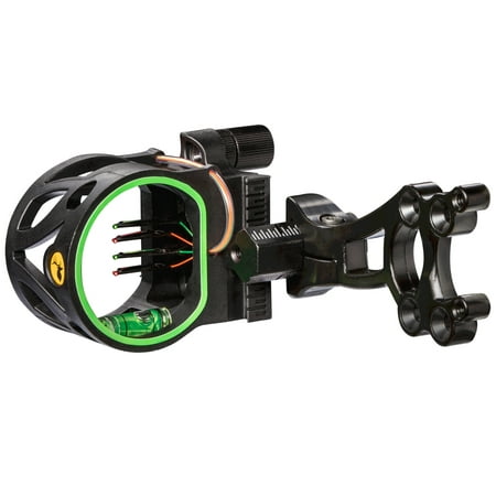 Trophy Ridge Joker 4-Pin Sight with Reversible Mount Design for Right and Left Hand Bows and Four Ultra-Bright .019" Fiber Optic Pins