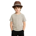 thumbnail image 5 of Avolia Unisex Kids Fedora Hat Breathable Polyester Jazz Cap Autumn Beach Travel with Adjustable Strap Coffee One Size, 5 of 5