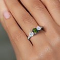 thumbnail image 4 of Gem Stone King Oval Forest Green Mystic Topaz White Topaz 1.92 Ct 925 Sterling Silver Ring (Size 6), 4 of 6