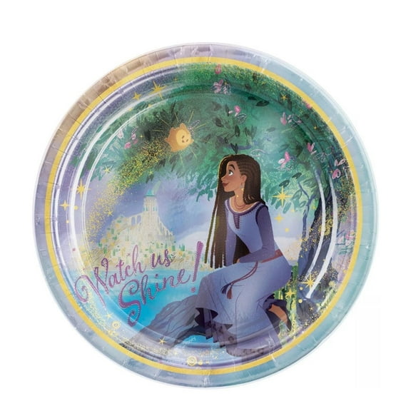 Wish Foil Hot Stamped Large Paper Plates (8ct)