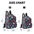 thumbnail image 2 of FORMRS Mini Backpack Purse for Women Travel Daypack Casual Shoulder Bag, Red White Stars, 2 of 7