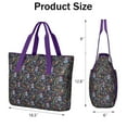 thumbnail image 3 of Tote Bag for Women - Dark Blue Christmas Nutcracker Pattern Shoulder Bag - Large Utility Work Duffle Bag with Zipper Handbag for Travel, Work, Sprots, 3 of 5