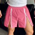 thumbnail image 2 of INCERUN 2024 Pantalones cortos de estilo coreano para hombre, pantalones cortos ligeros con diseño de cremallera, ropa de calle informal, pantalones cortos de gimnasio para caminar por la ciudad para, 2 of 5