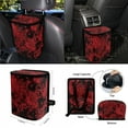 thumbnail image 4 of Renewold Bloody Print Cobweb Car Seat Cover Split Covers for Women Men, Car Steering Wheel Cover Seat Belt Pads Trash Bin Mount Phone Holder Rearview Mirror Cover Cup Holder Key Chain, 15 PCS, 4 of 7