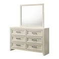 thumbnail image 3 of 6Pc Off-White Architectural Paneling 6Pc Queen Size Bed Master Bedroom Set, 3 of 7