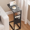 thumbnail image 5 of TUTOTAK C Shaped End Table, Side Table for Couch, Sofa Table with Storage Bag, TV Tray for Living Room, Bedroom, Charcoal Grey TB01BY082, 5 of 18