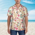 thumbnail image 5 of Golden Retriever Floral Dogs Men'S 3d Print Casual Button Down Shirts, Novelty Hawaiian Short Sleeves Xl, 5 of 7