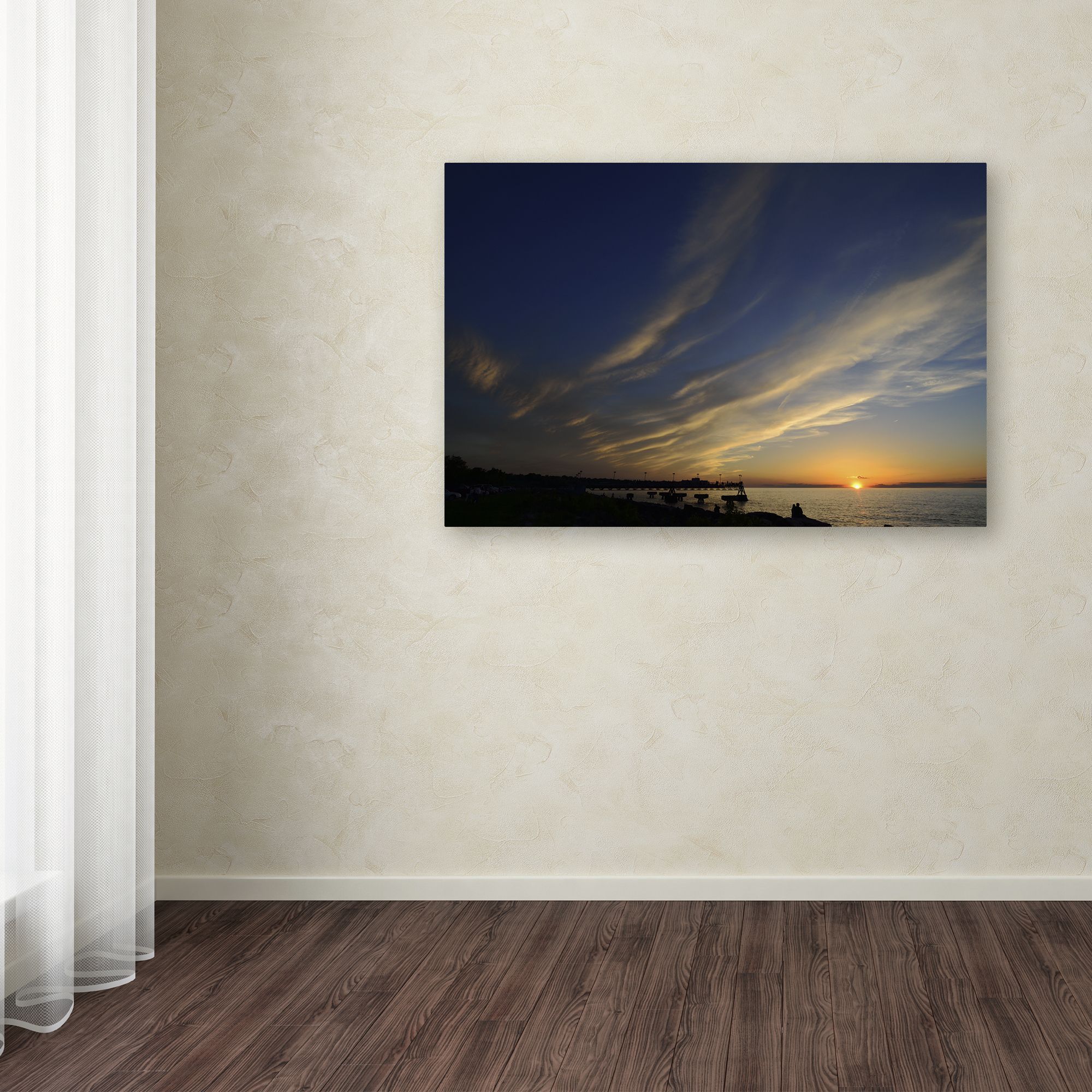 Trademark Fine Art "Sweeping Sunset" Canvas Art by Kurt Shaffer
