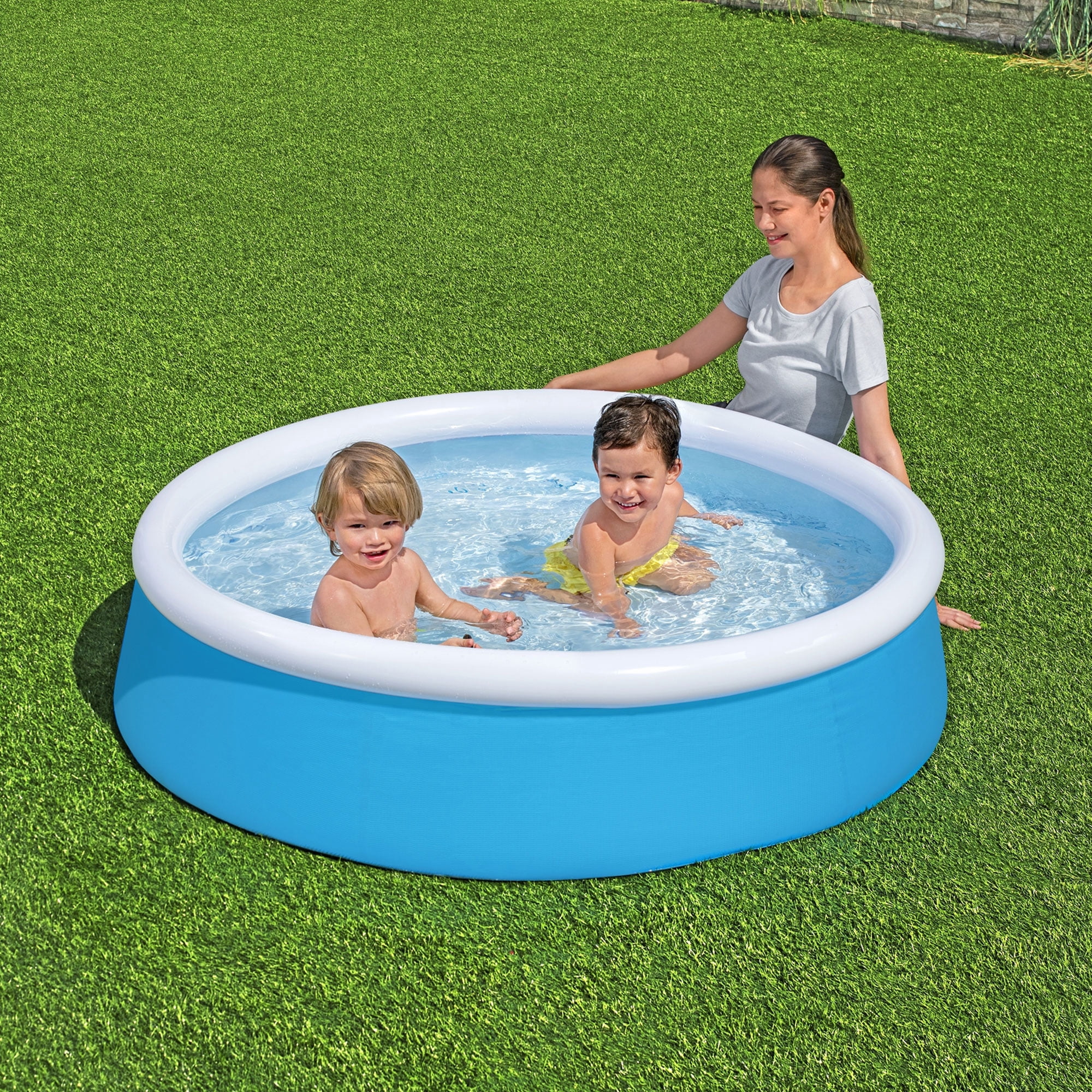 H2OGO! 5' x 15" Inch My First Fast Set Inflatable Ring Kiddie Swimming Pool