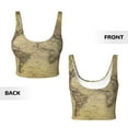 thumbnail image 5 of Lsque Vintage World Map Printed Women'S Sports Bra, Compression, Moisture Wicking, High-Impact Sports Bra For Women,Supportive sports bra-Small, 5 of 9