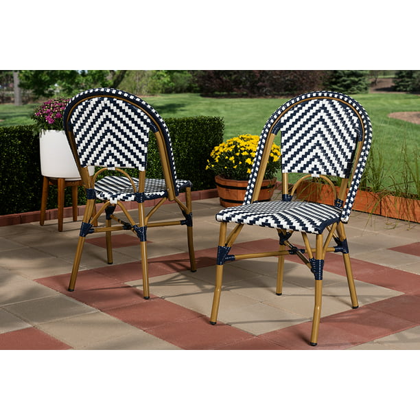 Stackable Bistro Dining Chair Set, Outdoor French Style Bistro Table And Chairs