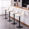 thumbnail image 6 of YOUNIKE Bar Stools Set of 2 Soft Adjustable Swivel Counter Stools,White Weave Pattern, 6 of 7