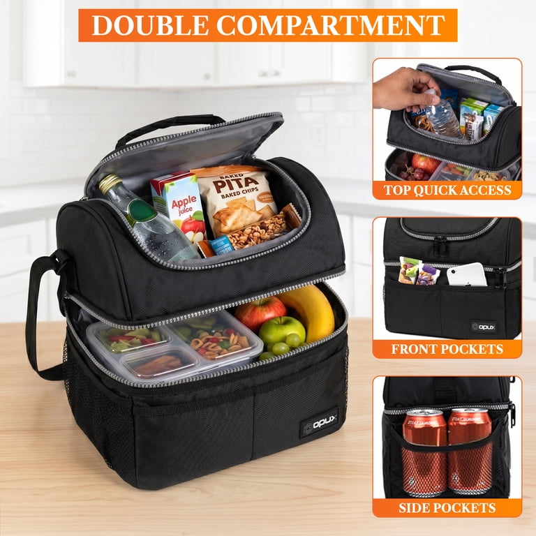 OPUX Insulated Lunch Bag, Double Decker Leakproof photo 5