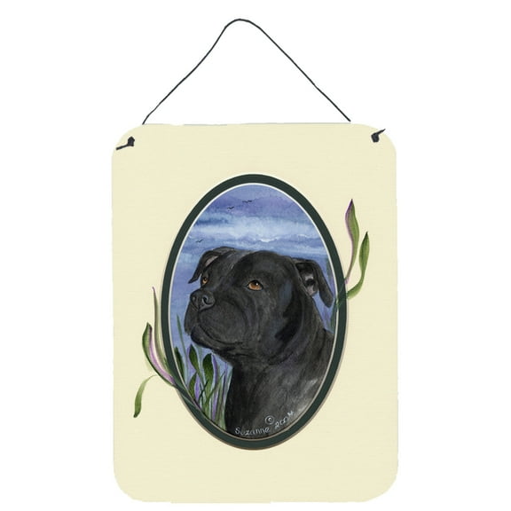 Caroline's Treasures SS8017DS1216 Staffie Wall or Door Hanging Prints, 12x16, multicolor