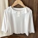 thumbnail image 4 of Blusas y camisas de manga larga con cuello redondo para niños, camisa de base de color sólido, cuello redondo, informal, holgada, fina, para niños de todas las edades, blusa de poliéster para niños, 4 of 8
