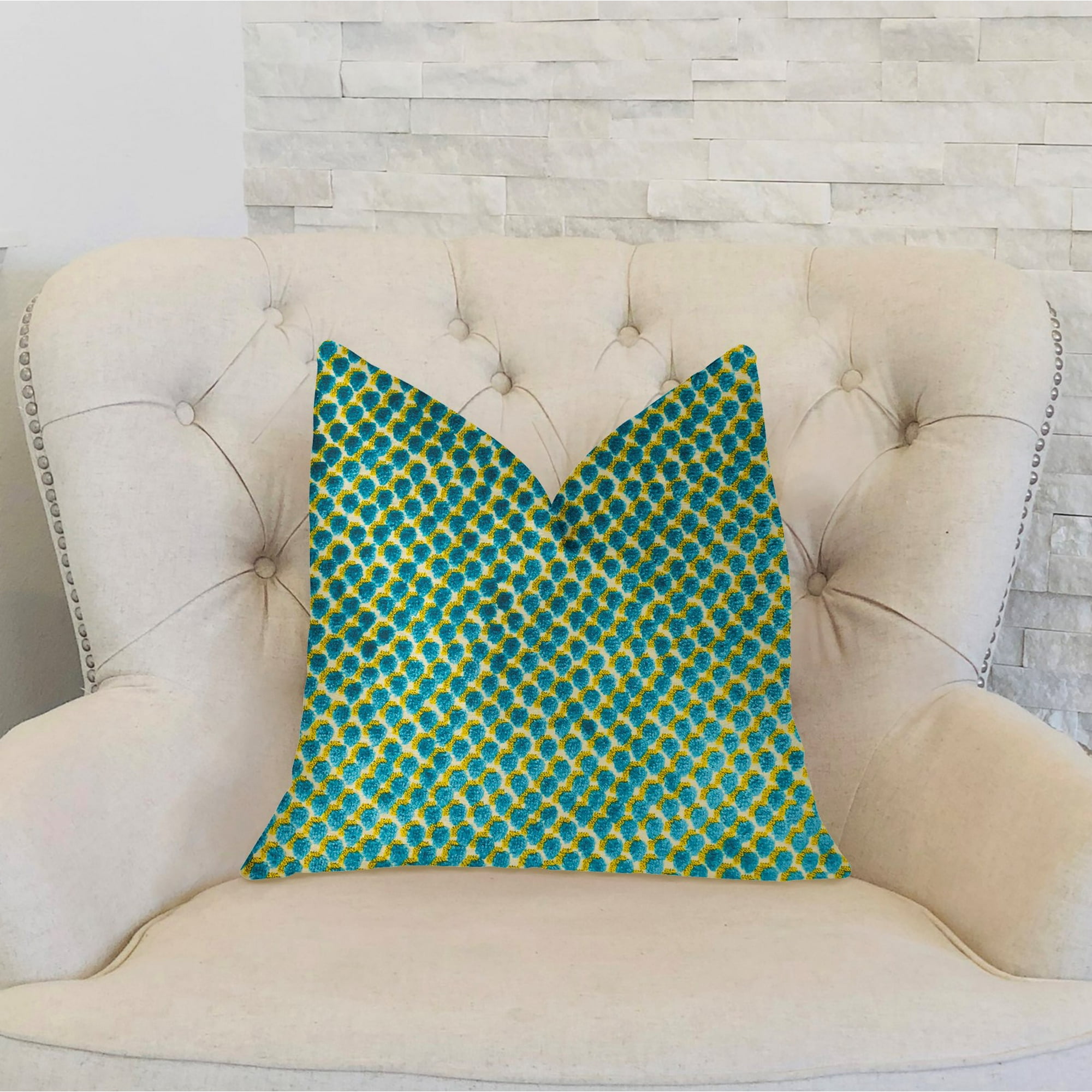 Plutus Pbkr1910 2222 Dp Sea Green Iota Turquoise Luxury Throw