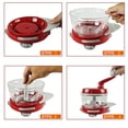 thumbnail image 4 of KIRKWOOD KITCHEN Multi-function Manual Food Processor Kitchen Meat Grinder Vegetable Chopper Slicer Spinner Dicer for Fruits Herbs Lettuce Salad Foods, 4 of 7