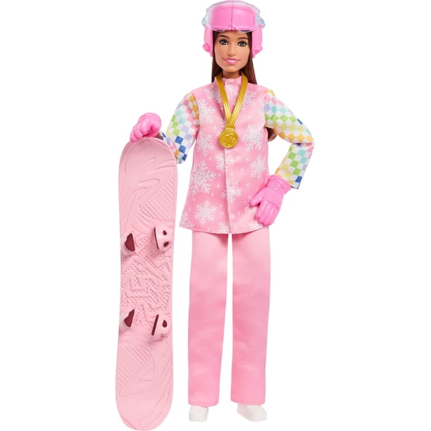 Muñeca de snowboard Barbie Careers con más de 10 accesorios