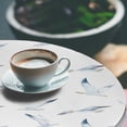 thumbnail image 3 of Ambesonne Bird Print Fitted Round Tablecloth, Art Watercolor Seagulls, 36"- 40" Diameter, White and Soft Blue, 3 of 5