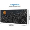 thumbnail image 3 of XL Large Gaming Mouse Pad, Abstract Mountain and Moon Full Desk Mousepad with Stitched, Waterproof Non-Slip Base Keyboard Pad, PC Laptop Computer Mat Gifts for Men Office, (Black, 31.5 * 11.8 in), 3 of 6