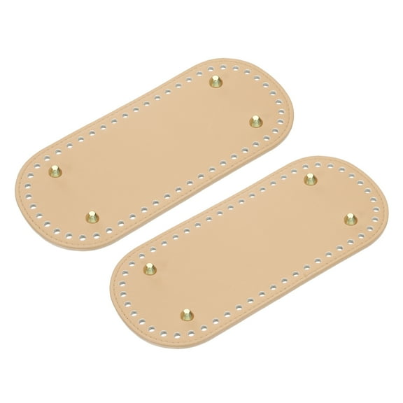 Oval Bag Bottom Shaper Pad, 2Pack 22x10cm PU Leather Cushion Base Gold Tone
