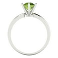 thumbnail image 4 of 1 ct Round Cut Natural Peridot Solitaire Engagement Ring for Women in 18K White Gold, 4 of 5