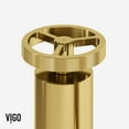thumbnail image 3 of VIGO Cass Double Handle 8 in. Widespread Bridge Kitchen Faucet with Pull-Out Sprayer in Matte Brushed Gold-VG02051MG, 3 of 16