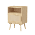 thumbnail image 6 of Homy Casa Modern Accent Cabinet with Storage for Living Room Sofa Side Organization, Oak, 6 of 9