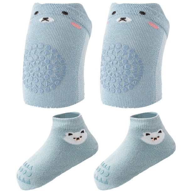Rodilleras antideslizantes para gatear para bebés y calcetines antideslizantes para bebés Protector de rodilla para niños pequeños