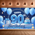 thumbnail image 6 of Blue Balloons Happy Birthday Cake Banner Milestone Party Gift Box for Celebration Event Decoration, 6 of 8