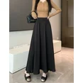 thumbnail image 5 of Vestido largo de cintura alta en forma de A, falda de satén sedoso para mujer, temporada de primavera, cintura ligeramente ajustada, falda grande y ancha, 5 of 5
