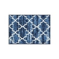thumbnail image 2 of Better Trends 17" x 24" Bathroom Rug, 100% Cotton, Soft, Water Absorbent, Non-Slip Bath Mat, Machine Washable, Rugs for Bathroom, Shower, Tub – Savio Collection - Blue, 2 of 5